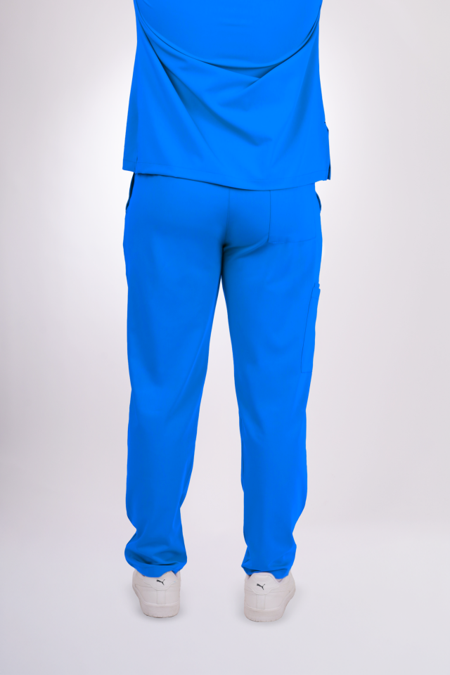 Likralı Snap Seri Erkek Petrol Mavisi Scrubs