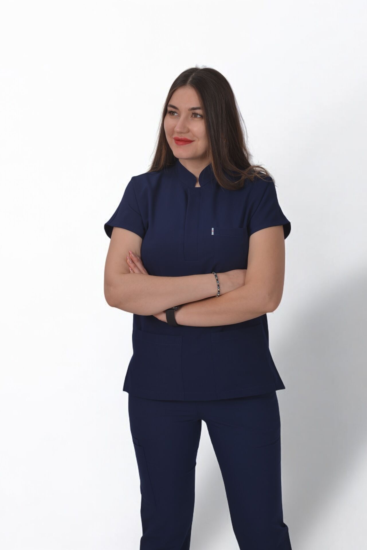 Premium Likralı Snap Seri Kadın Tek Üst İndigo Lacivert