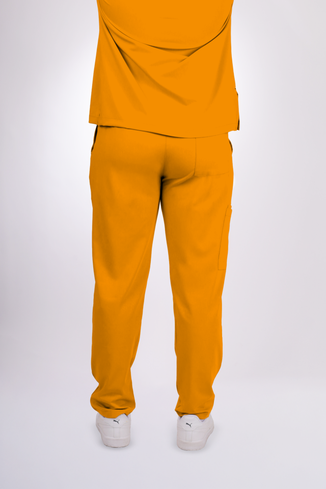 Likralı Snap Seri Erkek Hardal Sarısı Scrubs