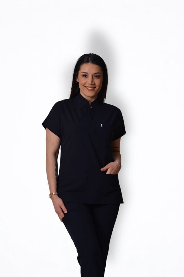 Premium Likralı Snap Seri Kadın Tek Üst Lacivert