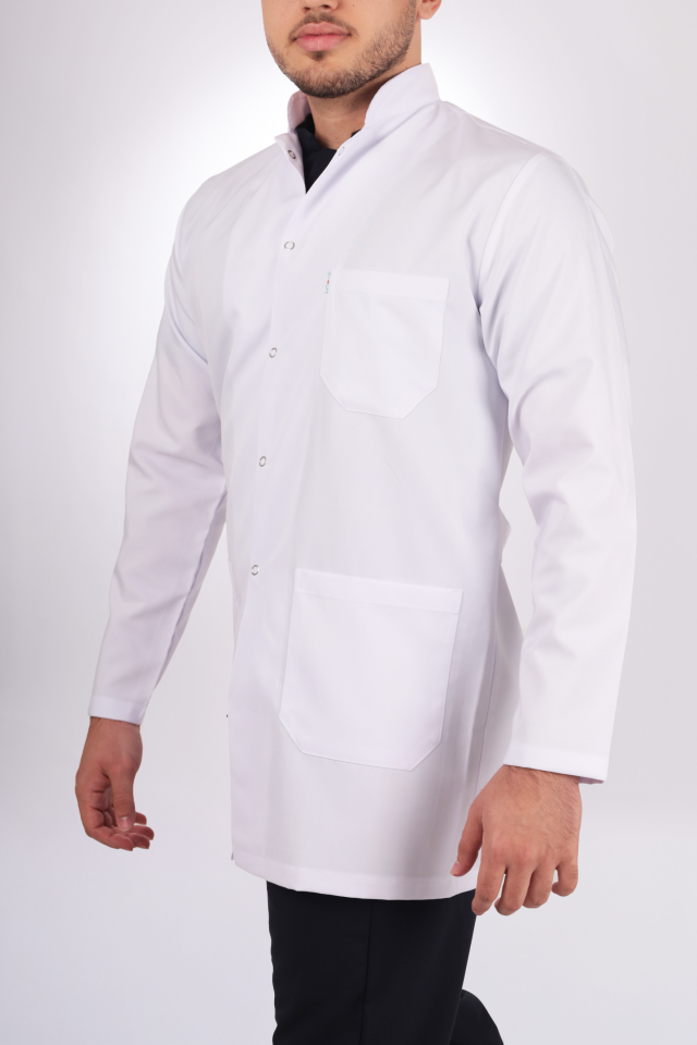 Erkek Alpaka Orta Boy Uzun Kol Hakim Yaka Doktor Öğretmen Önlüğü