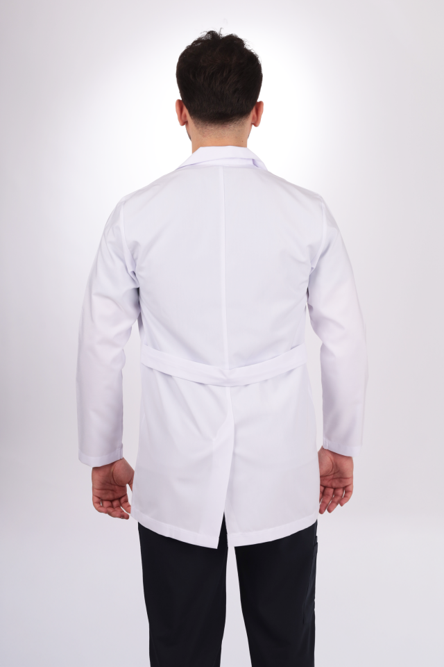 Erkek Alpaka Orta Boy Uzun Kol Gömlek Yaka Doktor Öğretmen Önlüğü