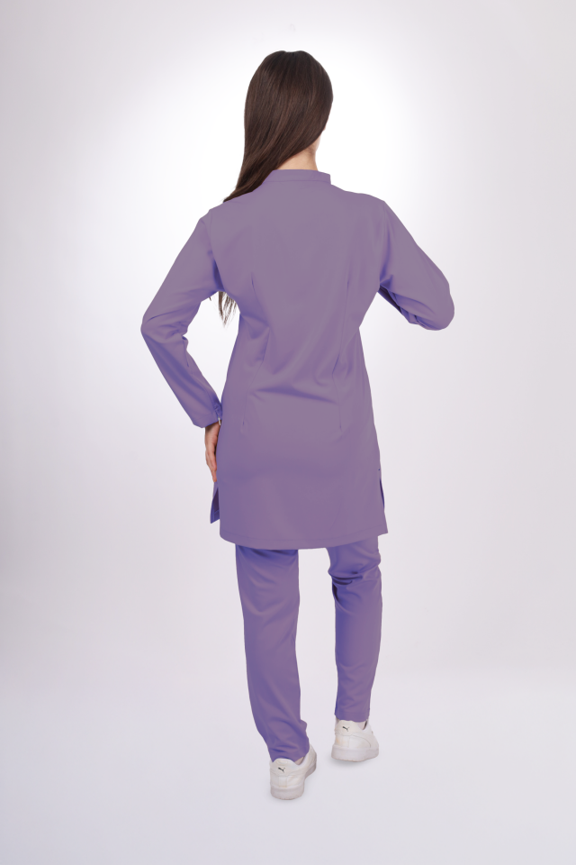 Likralı Tesettür Seri Kadın Lila Scrubs