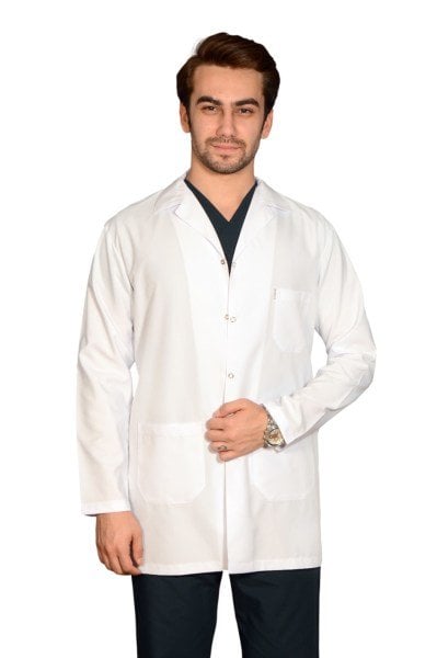 Erkek Alpaka Orta Boy Uzun Kol Doktor Öğretmen Önlüğü