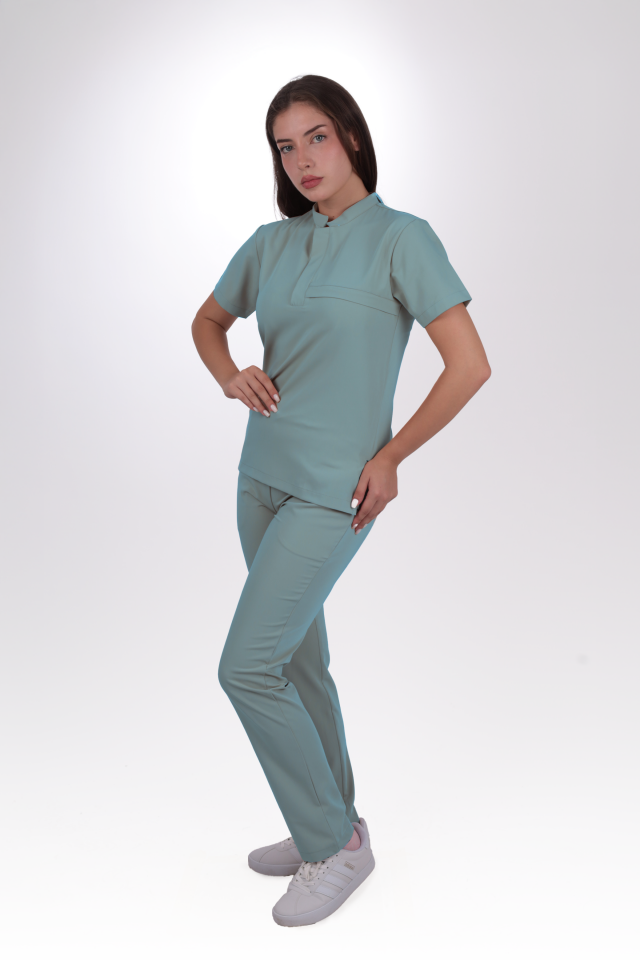 Premium Likralı Lotus Seri Kadın Benetton Scrubs