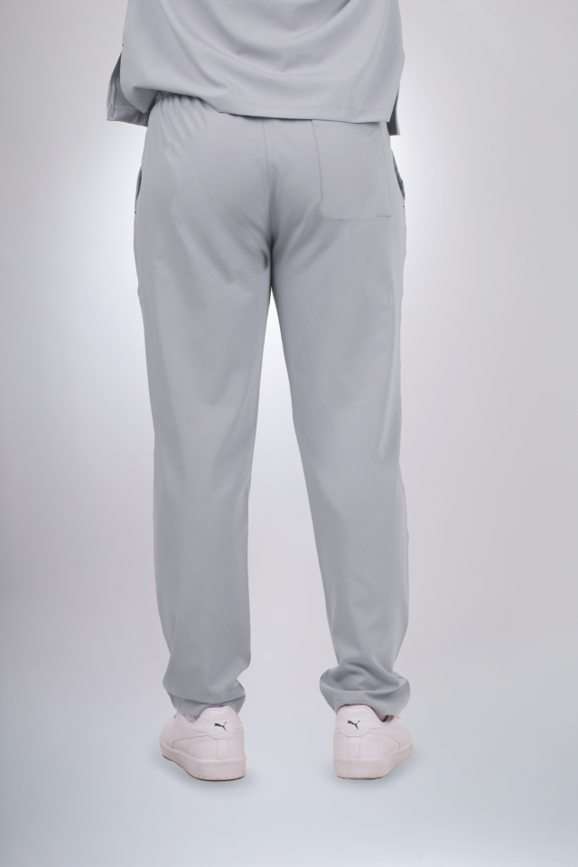 Premium Likralı Klasik Seri Erkek Açık Gri Scrubs