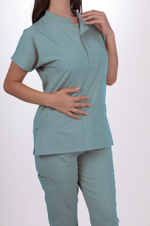 Premium Likralı Snap Seri Kadın Benetton Üniforma Takım