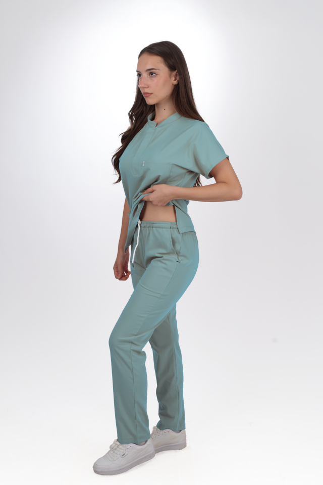 Premium Likralı Snap Seri Kadın Benetton Scrubs