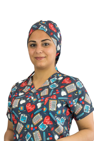 İmplant Desenli Doktor Hemşire Bonesi