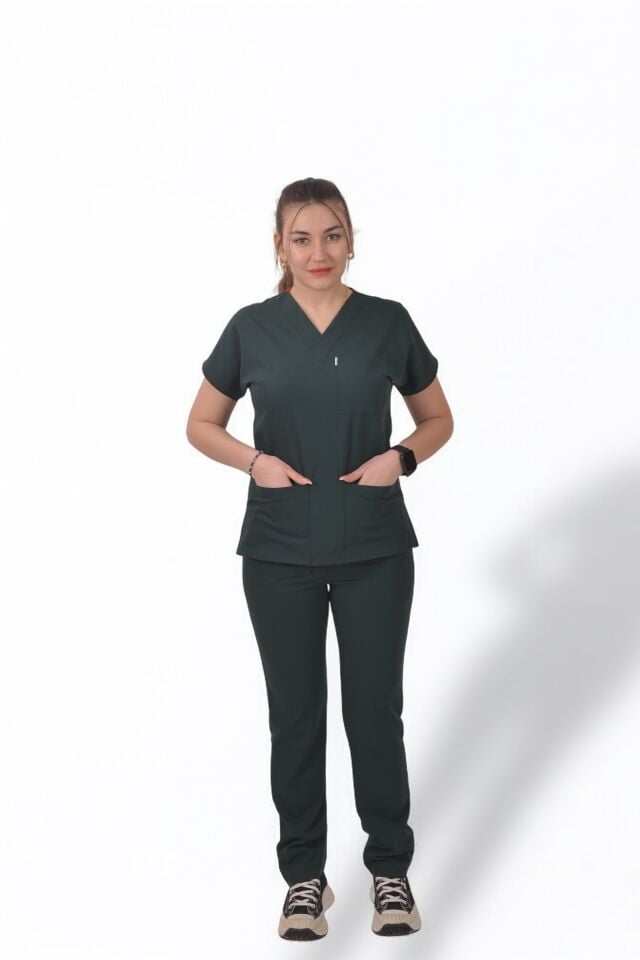 Premium Likralı Klasik Seri Kadın Avcı Yeşili