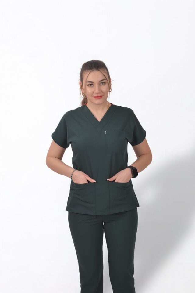 Premium Likralı Klasik Seri Kadın Avcı Yeşili
