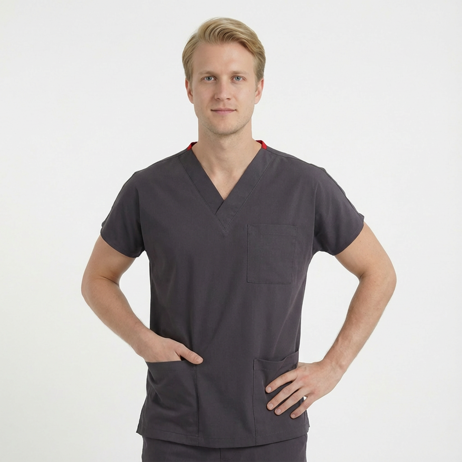 Likralı Klasik Seri Erkek Tek Üst Antrasit Gri