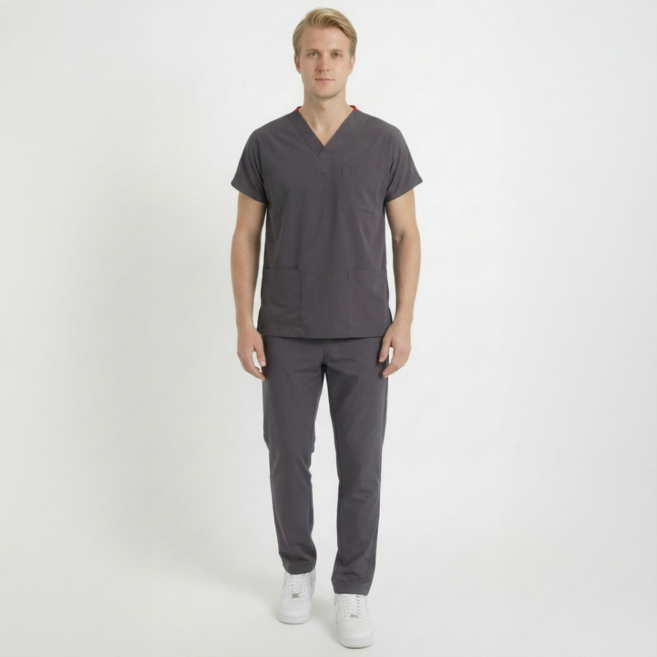 Likralı Klasik Seri Erkek Tek Üst Antrasit Gri