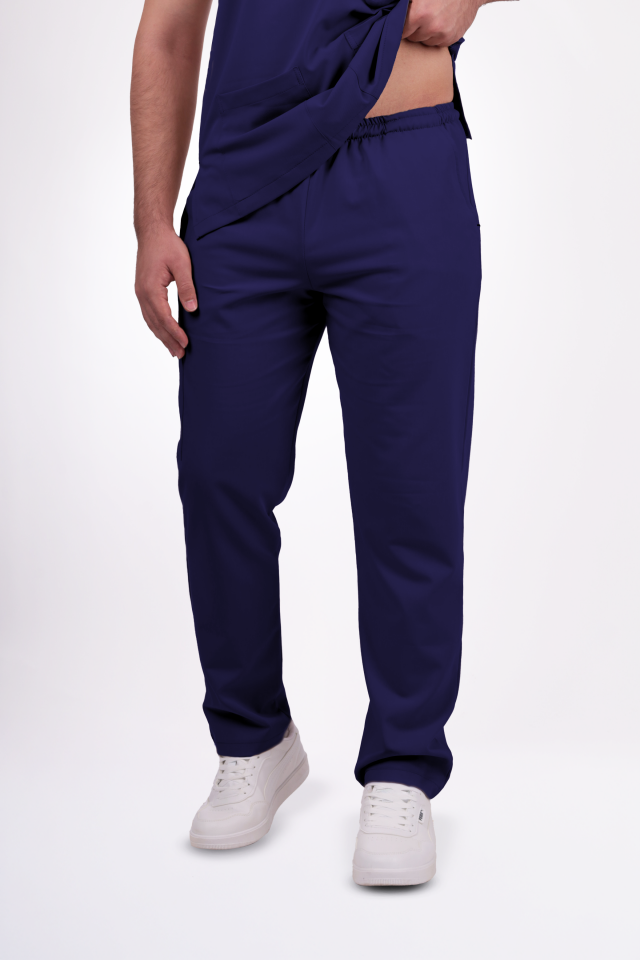 Premium Likralı Snap Seri Erkek İndigo Lacivert Üniforma Takım