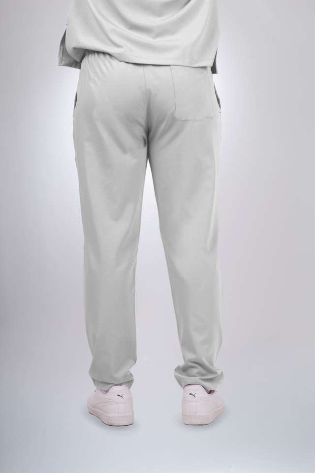 Premium Likralı Klasik Seri Erkek Beyaz Scrubs