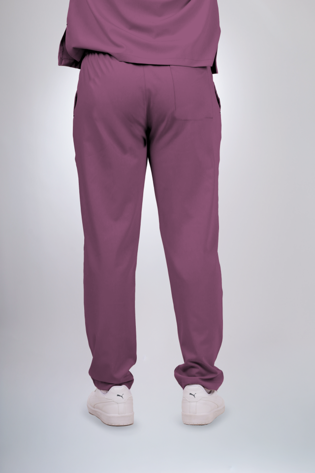 Likralı Klasik Seri Erkek Açık Mürdüm Scrubs