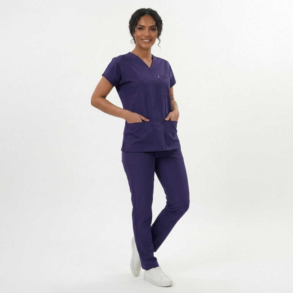 Likralı Klasik Seri Kadın Tek Üst Mor