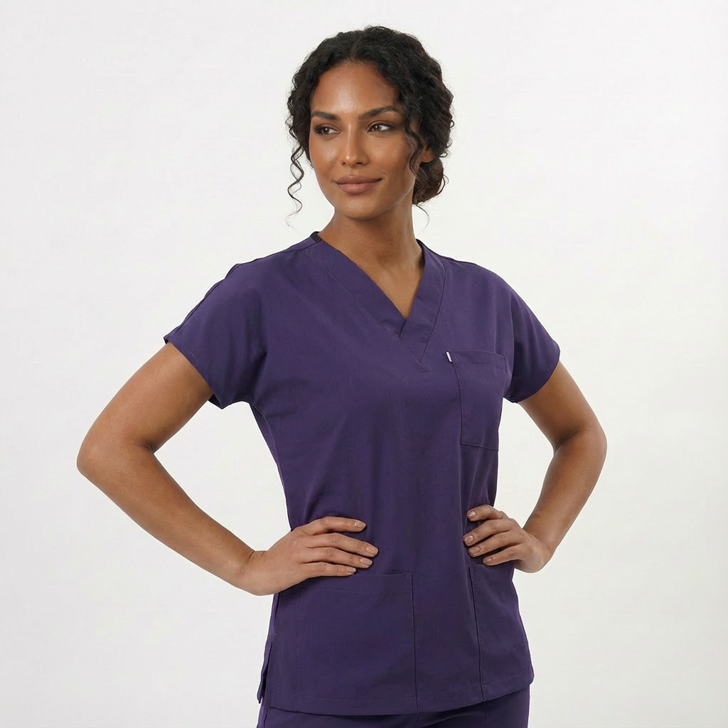 Likralı Klasik Seri Kadın Tek Üst Mor