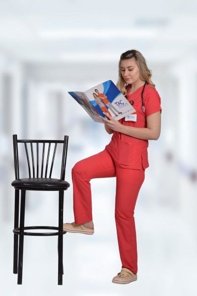 Terycoton Kadın Nar Çiçeği Doktor Hemşire Forması