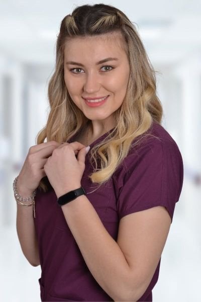 Terycoton Kadın Mürdüm Doktor Hemşire Forması