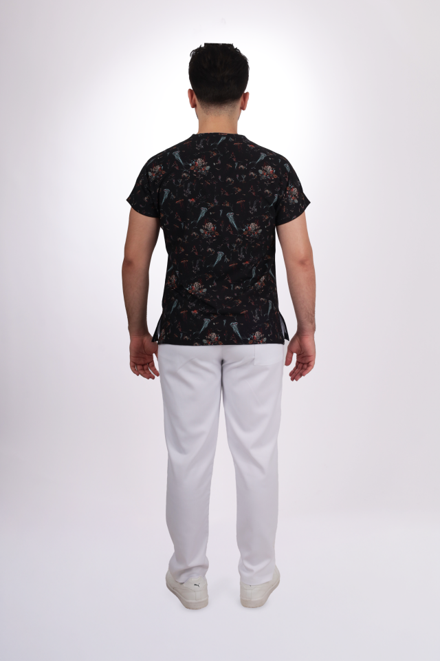 Desenli Seri Deniz Anası Desen Tek Üst