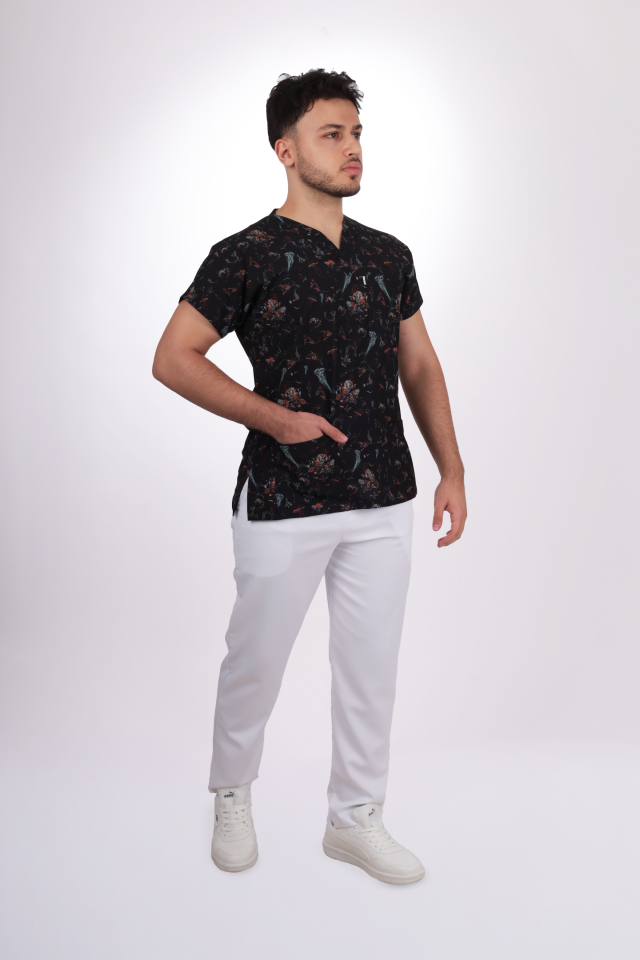 Desenli Seri Erkek Deniz Anası Desen Tek Üst