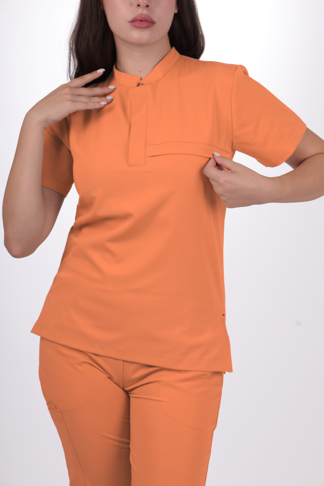 Premium Likralı Lotus Seri Kadın Kavun İçi Scrubs