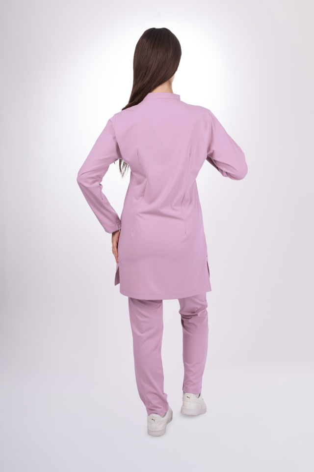 Premium Likralı Tesettür Seri Kadın Aqua Pembe Scrubs