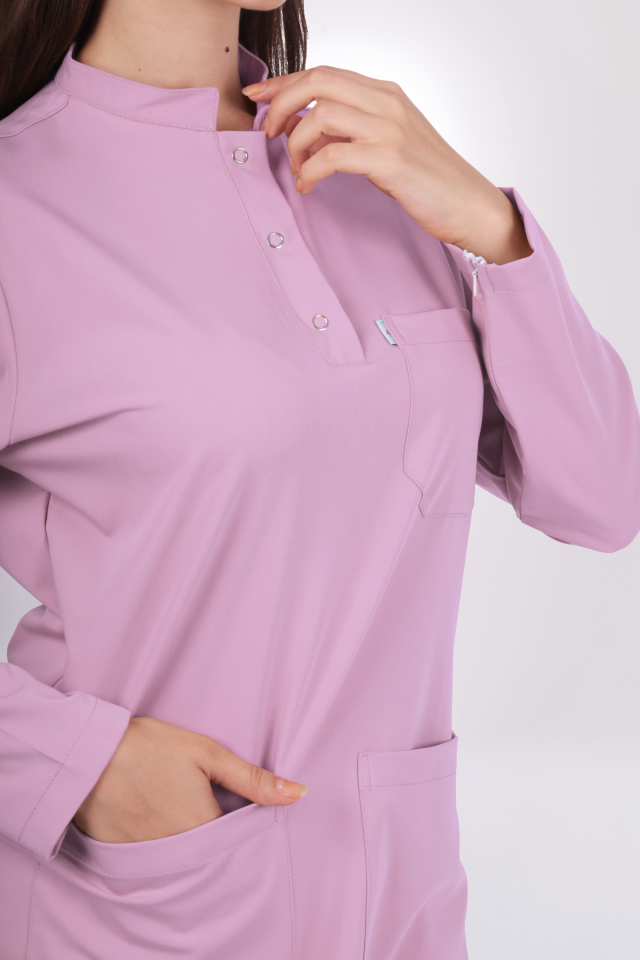 Premium Likralı Tesettür Seri Kadın Aqua Pembe Scrubs