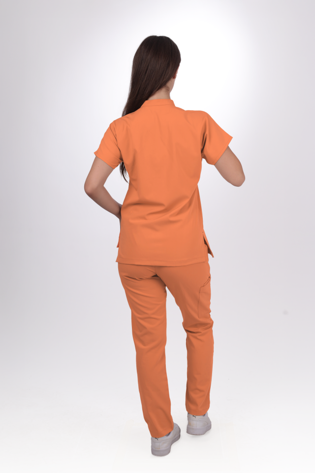 Premium Likralı Snap Seri Kadın Kavun İçi Üniforma Takım