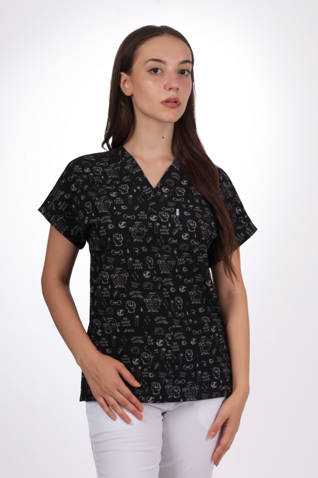 Desenli Seri Empower Desen Kadın Tek Üst