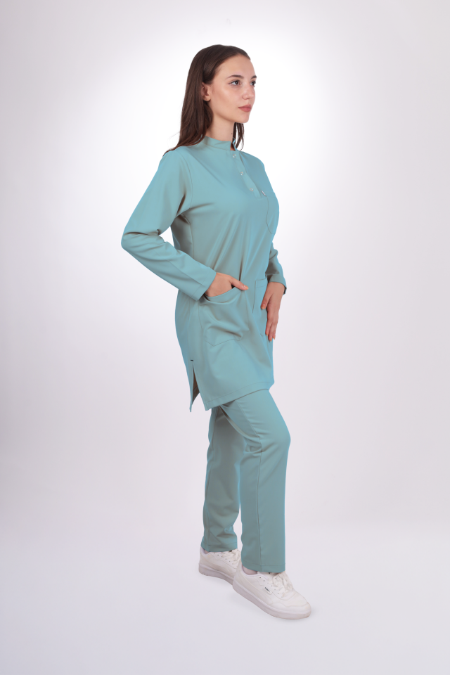 Premium Likralı Tesettür Seri Kadın Benetton Scrubs