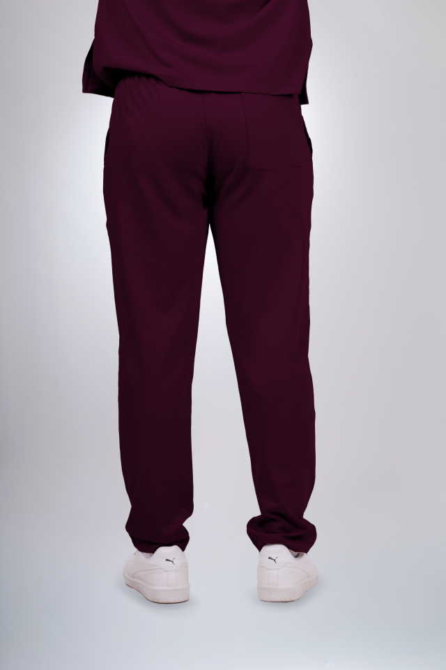 Premium Likralı Klasik Seri Erkek Mürdüm Scrubs