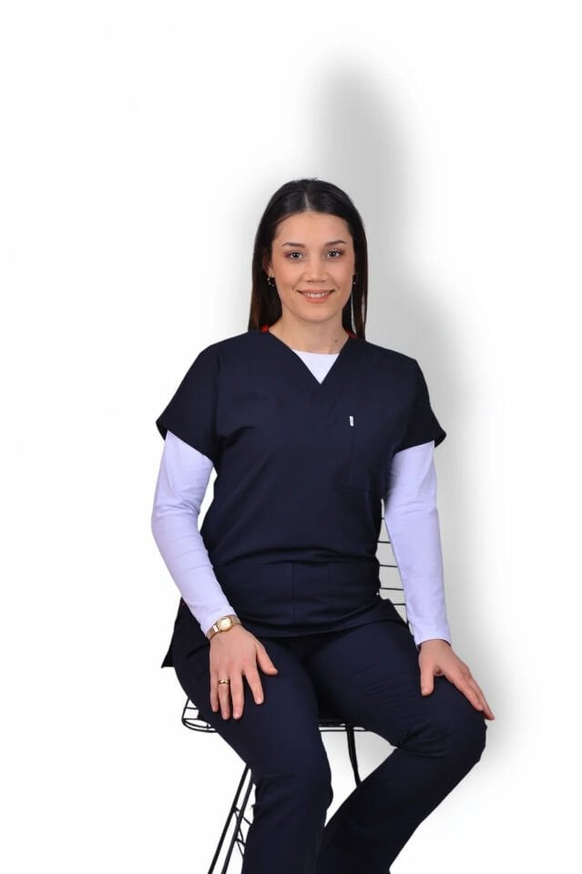 Premium Likralı Klasik Seri Kadın Tek Üst Lacivert