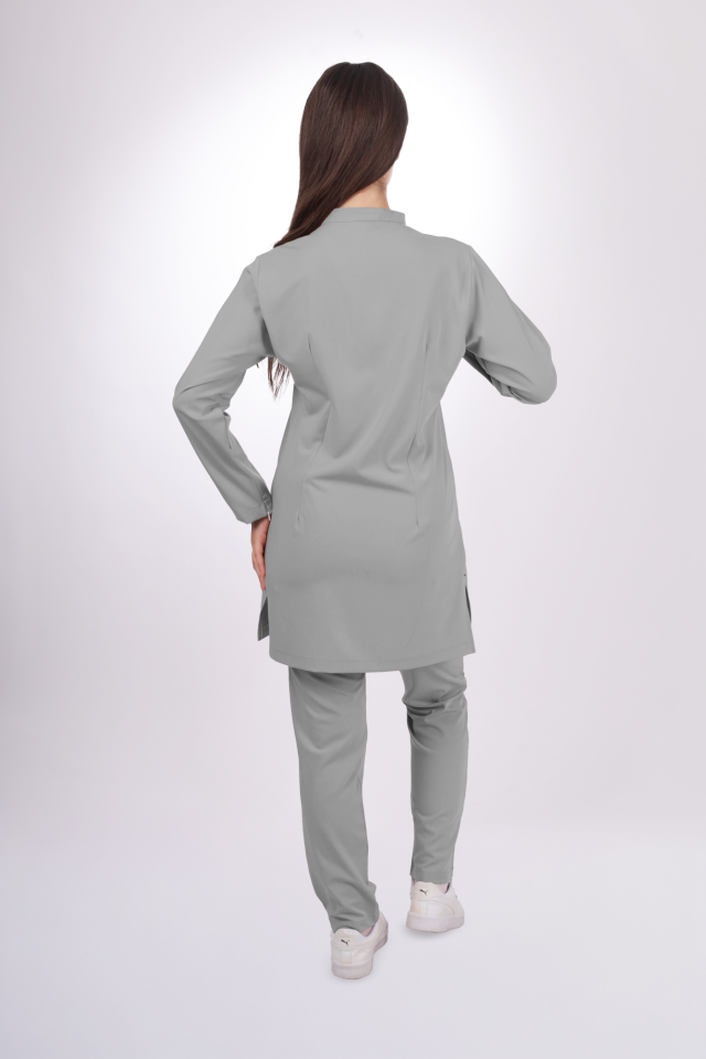 Premium Likralı Tesettür Seri Kadın Bulut Mavisi Scrubs