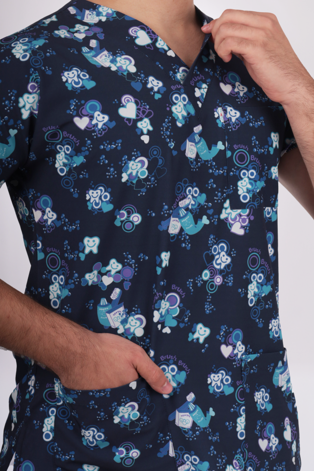 Desenli Seri Diş Desen Tek Üst