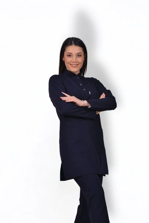 Likralı Tesettür Seri Kadın Lacivert Scrubs