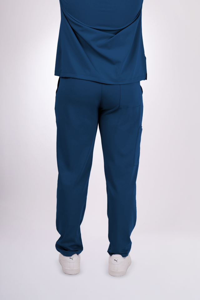 Premium Likralı Snap Seri Erkek Marine Petrol Scrubs