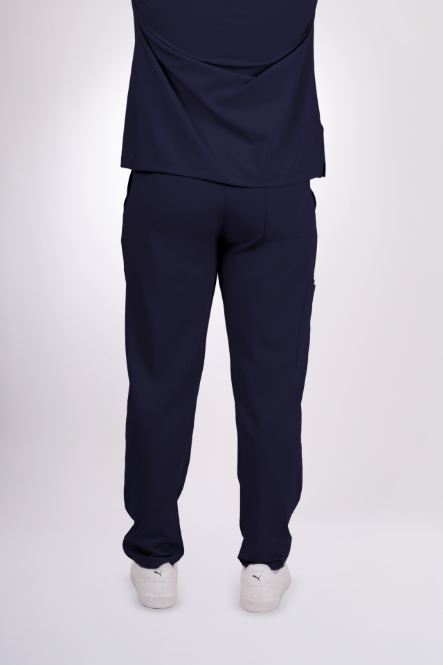 Likralı Snap Seri Erkek Lacivert Scrubs