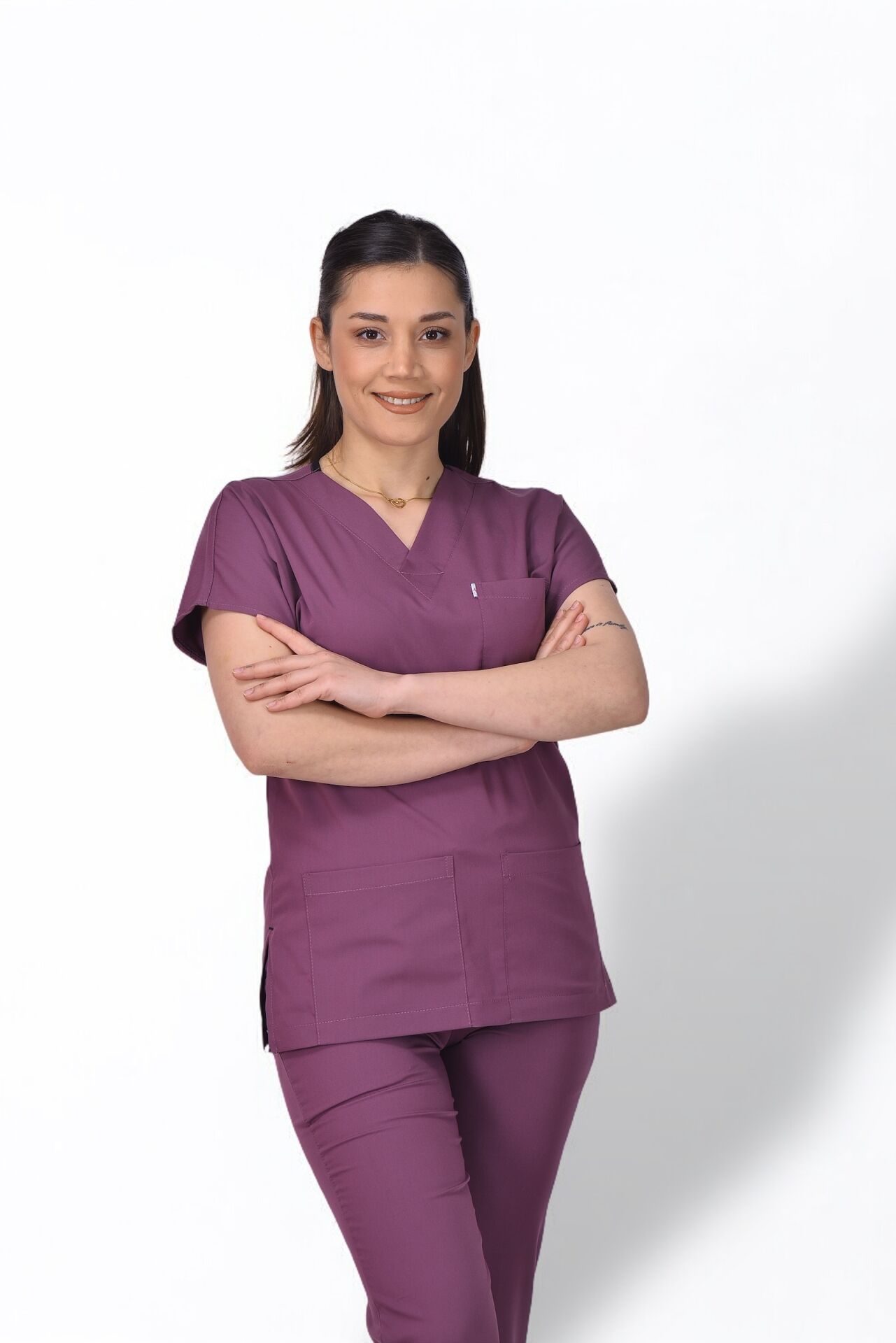 Premium Likralı Klasik Seri Kadın Tek Üst Platin Mor