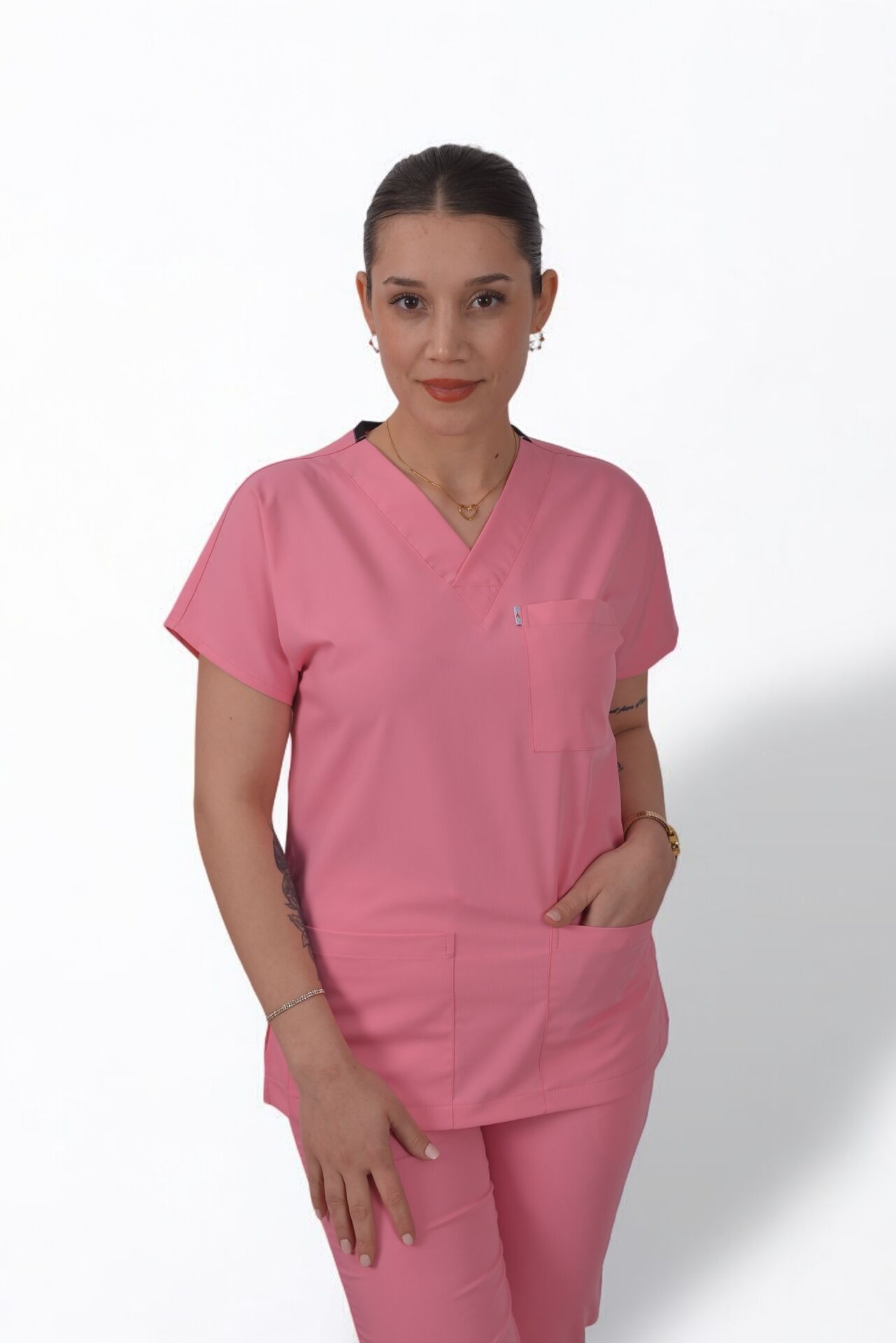 Premium Likralı Klasik Seri Kadın Tek Üst Pembe