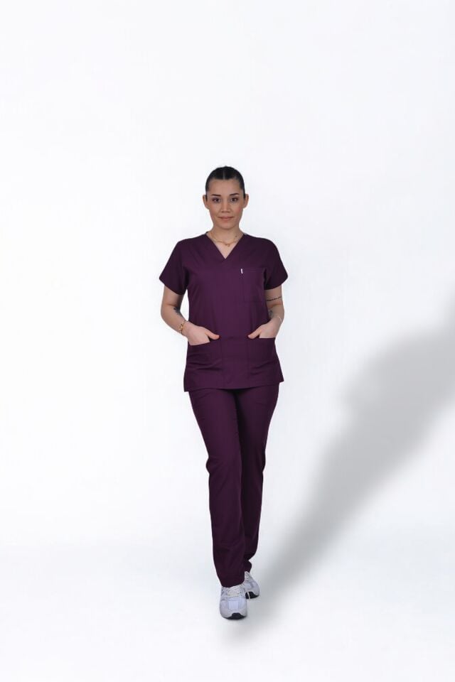 Premium Likralı Klasik Seri Kadın Tek Üst Mürdüm