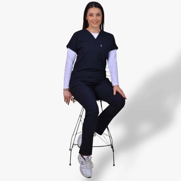 Kadın Likralı Klasik Seri Scrubs Takım