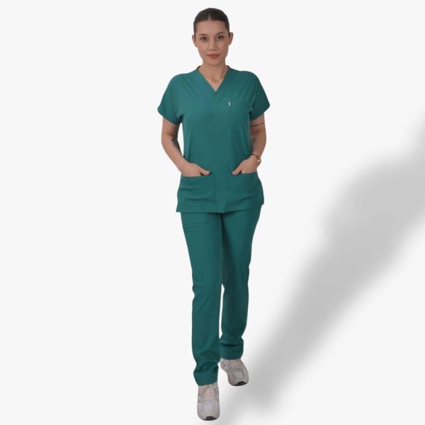 Kadın Likralı Klasik Seri Scrubs Takım