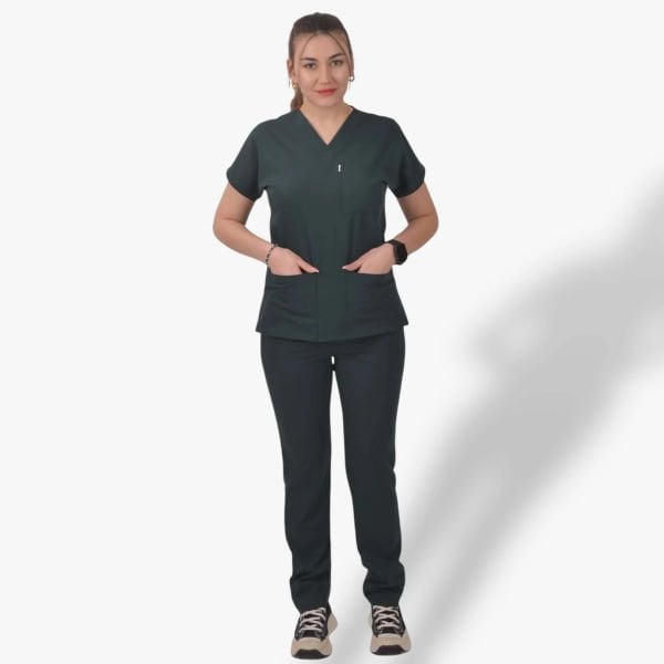 Kadın Likralı Klasik Seri Scrubs Takım