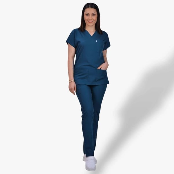 Kadın Likralı Klasik Seri Scrubs Takım