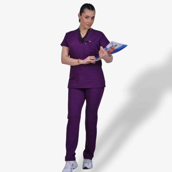 Kadın Likralı Klasik Seri Scrubs Takım M - Koyu Petrol