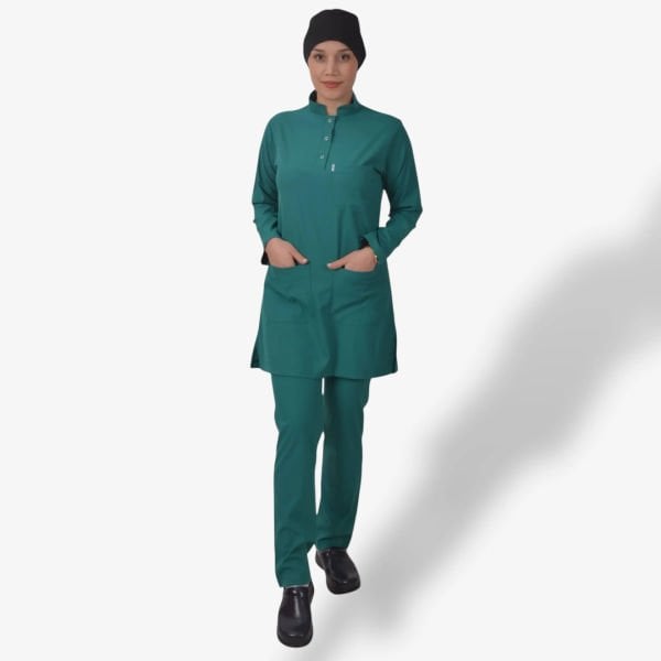 Kadın Likralı Tesettür Seri Scrubs Takım