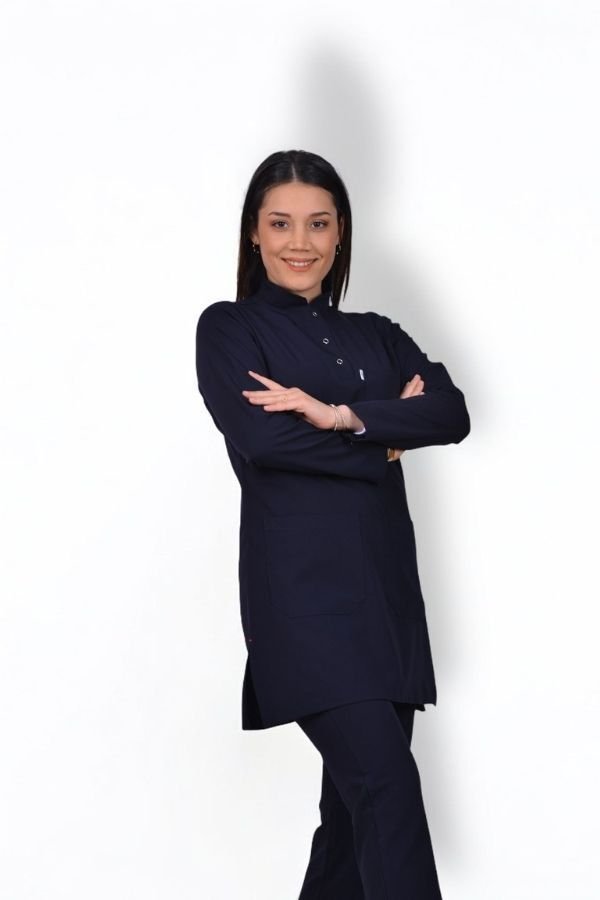Premium Likralı Tesettür Seri Kadın Lacivert Scrubs
