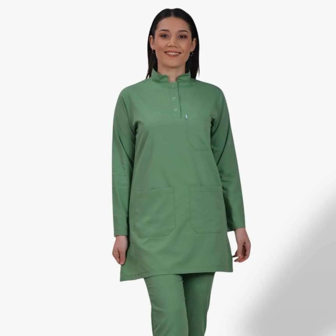 Kadın Likralı Tesettür Seri Scrubs Tek Üst